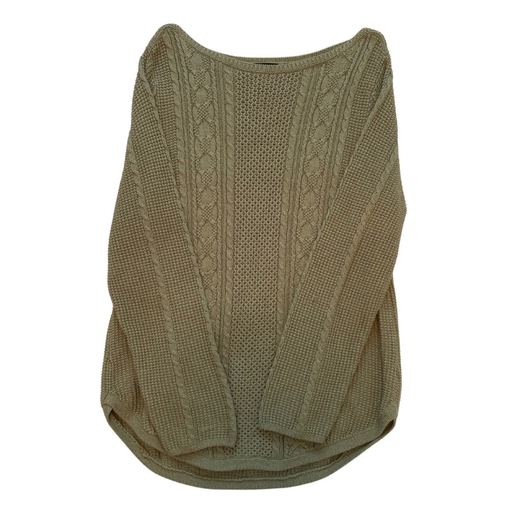 Vintage Jeanne Pierre women’s green cable knit sweater- size XL